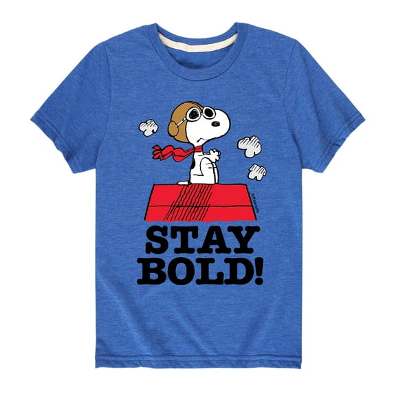 Peanuts - Snoopy Stay Bold - Toddler And Youth Short Sleeve Graphic T-Shirt