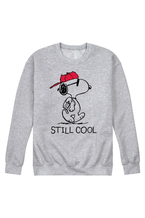 - Snoopy Still Cool - Men's Crew Neck Fleece Pullover