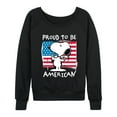 thumbnail image 1 of Peanuts - Snoopy Street USA - Women's French Terry Long Sleeve Pullover, 1 of 5