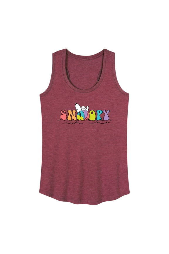 - Snoopy Summer Beach Ball - Women's Racerback Tank Top