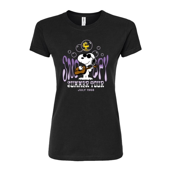 Peanuts - Snoopy Summer Tour - Juniors Fitted Graphic T-Shirt