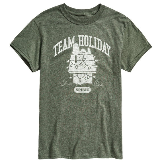 Peanuts - Snoopy Team Holiday Spirit - Men's Short Sleeve Graphic T-Shirt