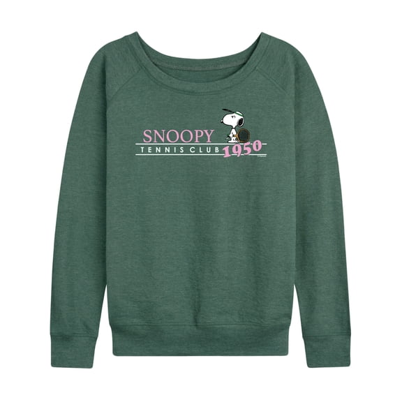 Peanuts - Snoopy Tennis Club - Women's French Terry Long Sleeve Pullover