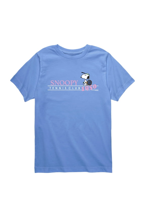 - Snoopy Tennis Club - Youth Boys Short Sleeve Graphic T-Shirt