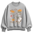 thumbnail image 1 of Peanuts - Snoopy Thanksgiving Food - Women's Oversized Fleece Crew Sweatshirt, 1 of 3