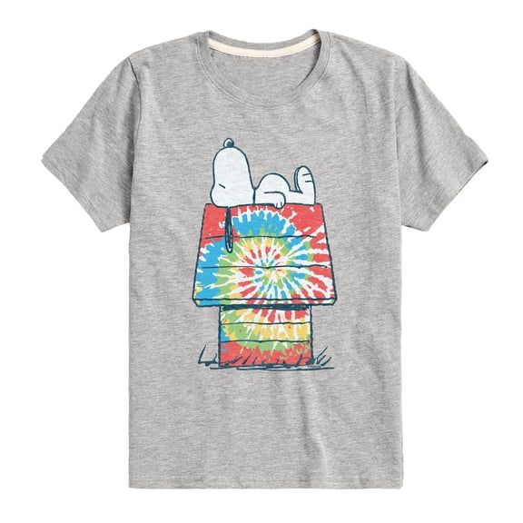 Peanuts - Snoopy Tie Dye House - Toddler & Youth Short Sleeve Graphic T-Shirt