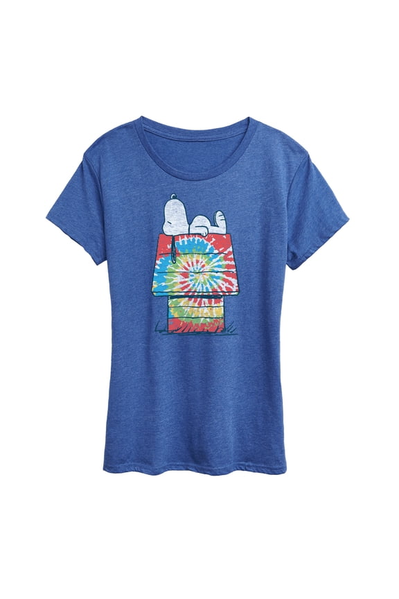 - Snoopy Tie Dye House - Women's Short Sleeve Graphic T-Shirt