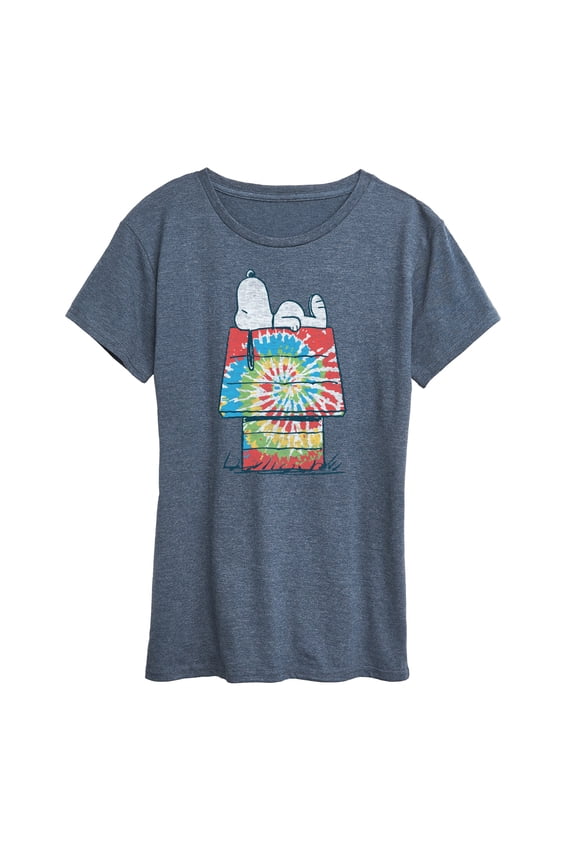 - Snoopy Tie Dye House - Women's Short Sleeve Graphic T-Shirt