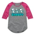 thumbnail image 1 of Peanuts - Snoopy - Toddler & Youth Girls Raglan Graphic T-Shirt, 1 of 6
