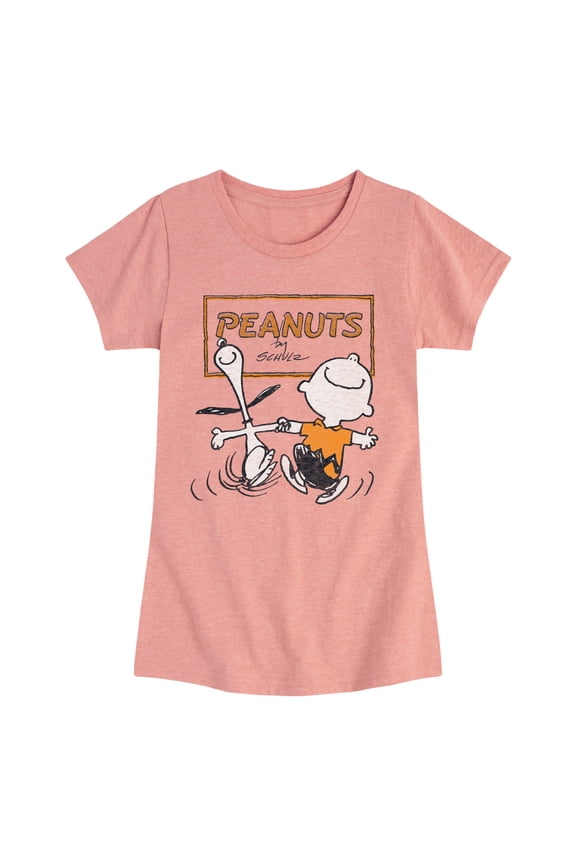- Snoopy - Toddler & Youth Girls Short Sleeve Graphic T-Shirt