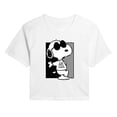 thumbnail image 1 of Peanuts - Snoopy Too Cool - Juniors Cropped Graphic T-Shirt, 1 of 5