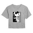 thumbnail image 1 of Peanuts - Snoopy Too Cool - Juniors Cropped Graphic T-Shirt, 1 of 5