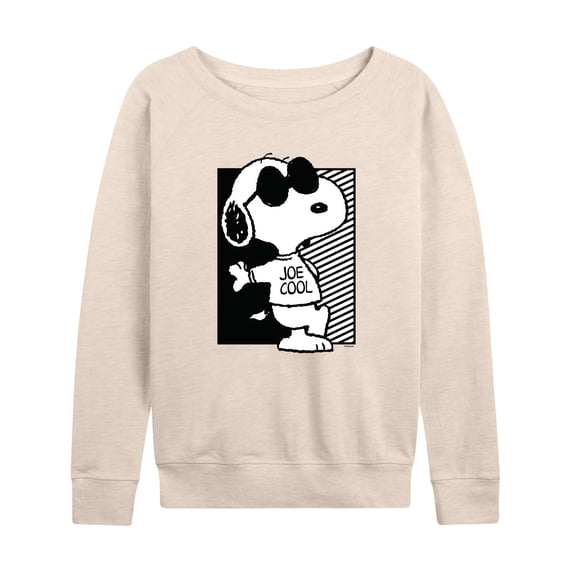 Peanuts - Snoopy Too Cool - Women's French Terry Long Sleeve Pullover