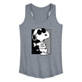 thumbnail image 1 of Peanuts - Snoopy Too Cool - Women's Racerback Graphic Tank, 1 of 5