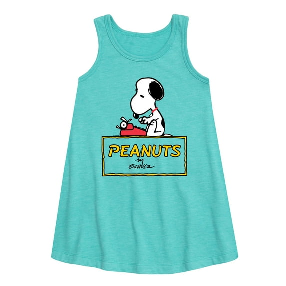 Peanuts - Snoopy Typing - Toddler & Youth Girls A-line Dress