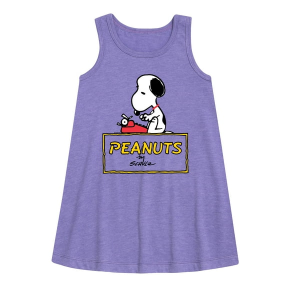 Peanuts - Snoopy Typing  - Toddler & Youth Girls A-line Dress