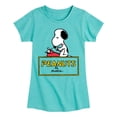 thumbnail image 1 of Peanuts - Snoopy Typing  - Toddler & Youth Girls Short Sleeve Graphic T-Shirt, 1 of 5