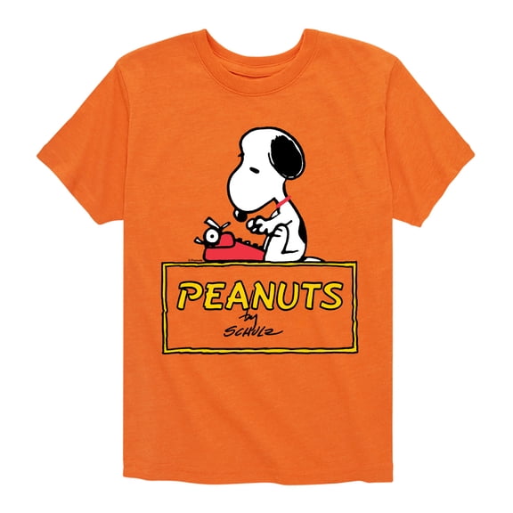 Peanuts - Snoopy Typing - Toddler & Youth Short Sleeve Graphic T-Shirt