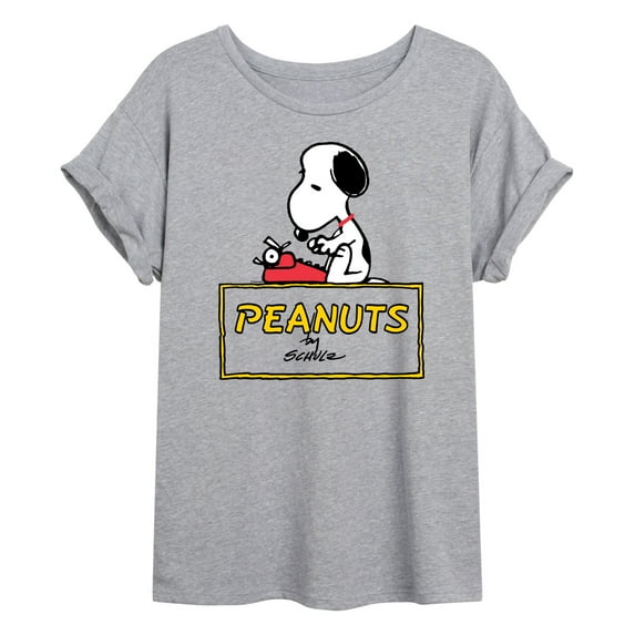 Peanuts - Snoopy Typing - Women's Oversized T-Shirt
