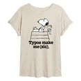 thumbnail image 1 of Peanuts - Snoopy Typos Make Me Sic - Women's Oversized T-Shirt, 1 of 6