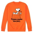 thumbnail image 1 of Peanuts - Snoopy Typos Make Me Sic - Men's Crew Neck Fleece Pullover, 1 of 7