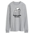 thumbnail image 1 of Peanuts - Snoopy Typos Make Me Sic - Men's Long Sleeve T-Shirt, 1 of 6