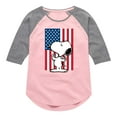 thumbnail image 1 of Peanuts - Snoopy USA Flag - Girls Toddler And Youth Raglan, 1 of 5