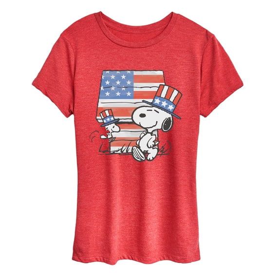 Peanuts - Snoopy USA Hats - Women's Short Sleeve Graphic T-Shirt