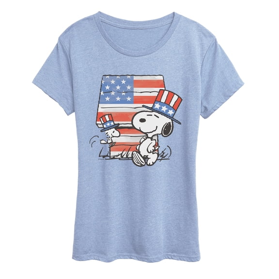 Peanuts - Snoopy USA Hats Women's Short Sleeve Graphic T-Shirt