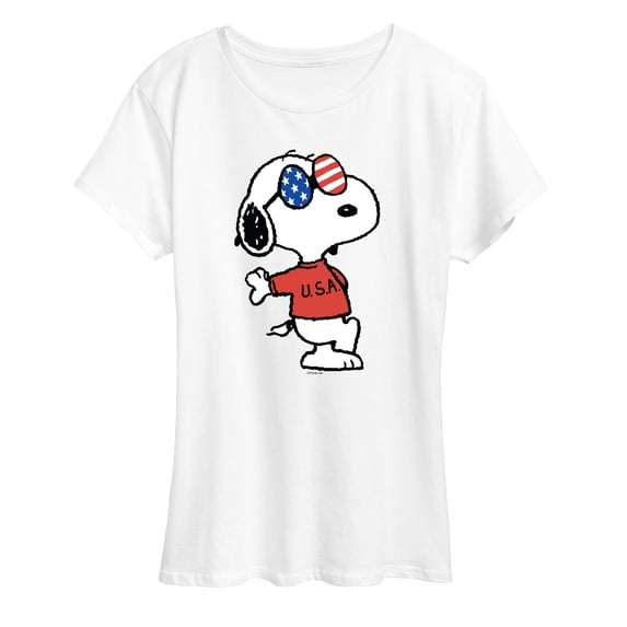 Peanuts - Snoopy USA Shades - Women's Short Sleeve Graphic T-Shirt
