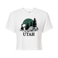 thumbnail image 1 of Peanuts - Snoopy Utah - Juniors Cropped Cotton Blend T-Shirt, 1 of 6