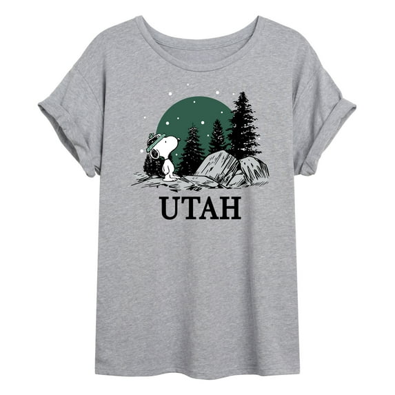 Peanuts - Snoopy Utah - Juniors Ideal Flowy Muscle T-Shirt