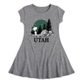 thumbnail image 1 of Peanuts - Snoopy Utah - Toddler And Youth Girls Fit And Flare Dress, 1 of 1