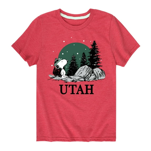 Peanuts - Snoopy Utah - Toddler And Youth Short Sleeve Graphic T-Shirt