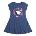 thumbnail image 1 of Peanuts - Snoopy Valentine Floral Circle - Toddler And Youth Girls Fit And Flare Dress, 1 of 5