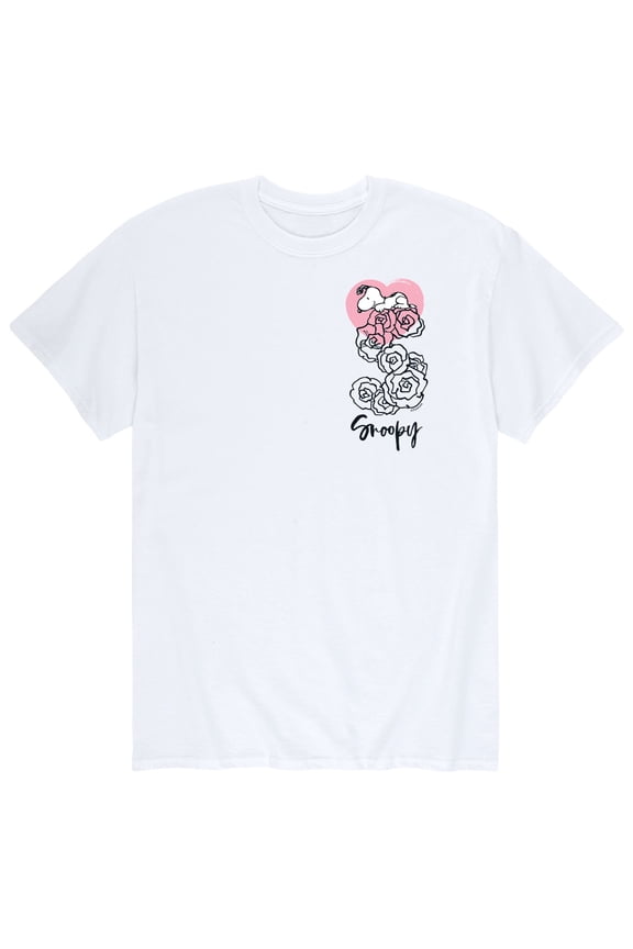 - Snoopy Valentine's Roses - Men's Short Sleeve Graphic T-Shirt