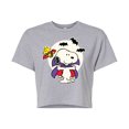 thumbnail image 1 of Peanuts - Snoopy Vampire Glow In The Dark - Juniors Cropped Cotton Blend T-Shirt, 1 of 6
