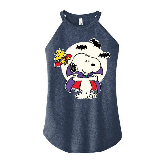 Peanuts - Snoopy Vampire Glow In The Dark - Juniors High Neck Tank Top