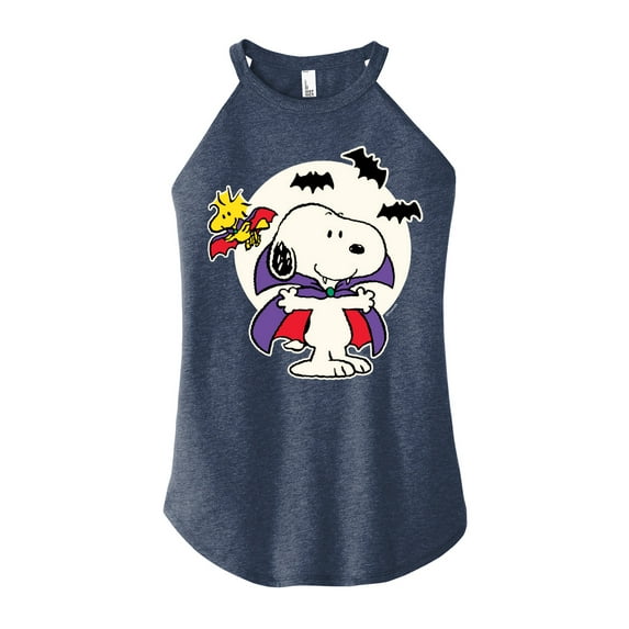 Peanuts - Snoopy Vampire Glow In The Dark - Juniors High Neck Tank Top