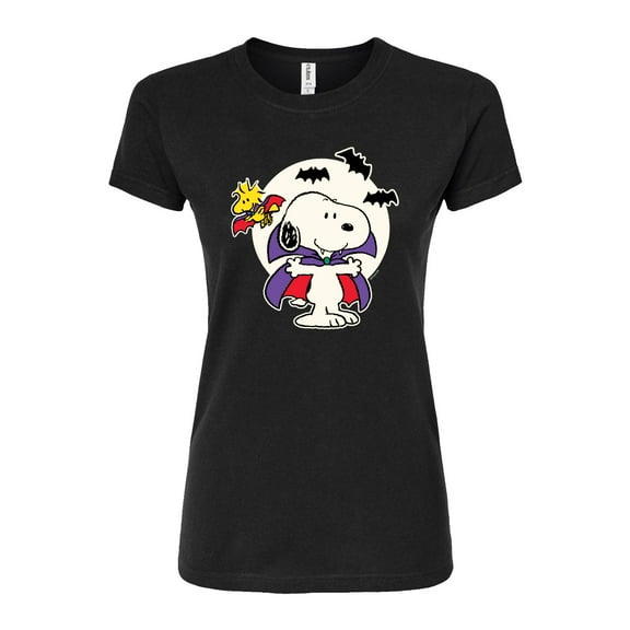 Peanuts - Snoopy Vampire Glow - Juniors Fitted Graphic T-Shirt