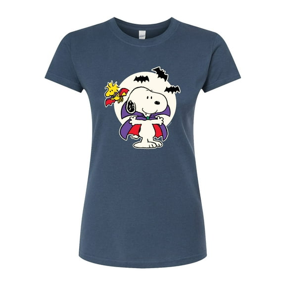 Peanuts - Snoopy Vampire Glow - Juniors Fitted Graphic T-Shirt