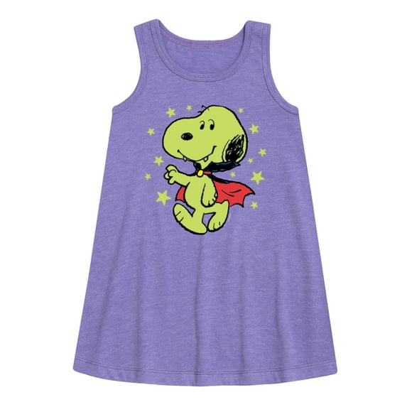 Peanuts - Snoopy Vampire Stars Art - Toddler and Youth Girls A-line Dress