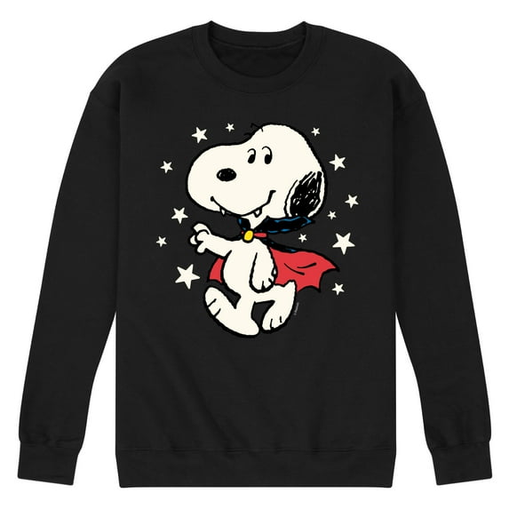 Peanuts - Snoopy Vampire Stars Glow In The Dark - Men's Crew Neck Fleece Pullover