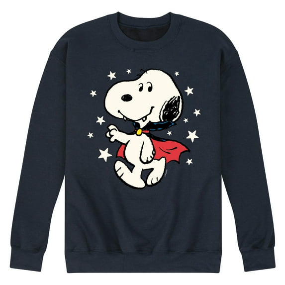 Peanuts - Snoopy Vampire Stars Glow In The Dark - Men's Crew Neck Fleece Pullover