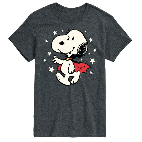 Peanuts - Snoopy Vampire Stars Glow In The Dark - Men's Short Sleeve Grahpic T-Shirt