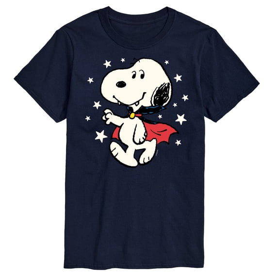 Peanuts - Snoopy Vampire Stars Glow In The Dark - Men's Short Sleeve Grahpic T-Shirt