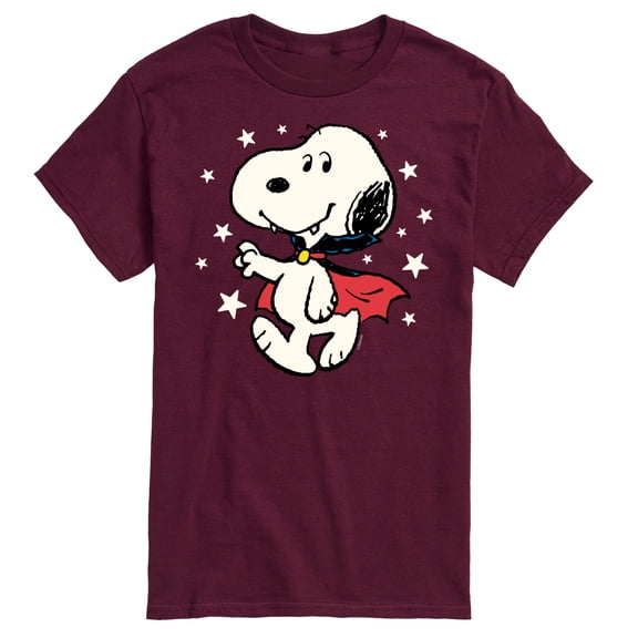Peanuts - Snoopy Vampire Stars Glow In The Dark - Men's Short Sleeve Grahpic T-Shirt