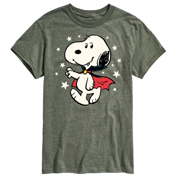 Peanuts - Snoopy Vampire Stars Glow In The Dark - Men's Short Sleeve Grahpic T-Shirt