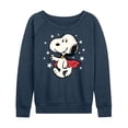 thumbnail image 1 of Peanuts - Snoopy Vampire Stars Glow In The Dark - Women's Lightweight French Terry Long Sleeve Shirt, 1 of 6