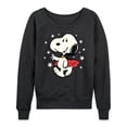 thumbnail image 1 of Peanuts - Snoopy Vampire Stars Glow In The Dark - Women's Lightweight French Terry Long Sleeve Shirt, 1 of 6
